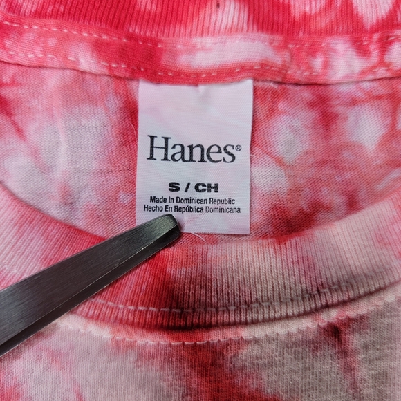 Georgia Bulldogs Women's Red Tie-Dye T Shirt Size Small Hanes Tag UGA Fan New - Picture 3 of 6
